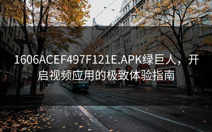 1606ACEF497F121E.APK绿巨人，开启视频应用的极致体验指南