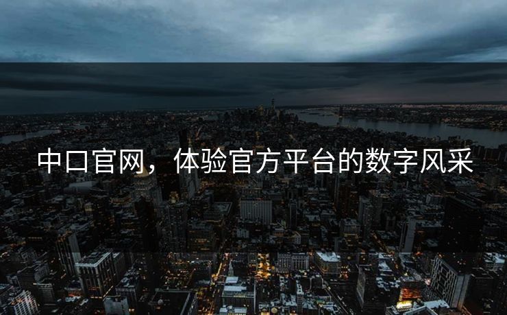 中口官网，体验官方平台的数字风采