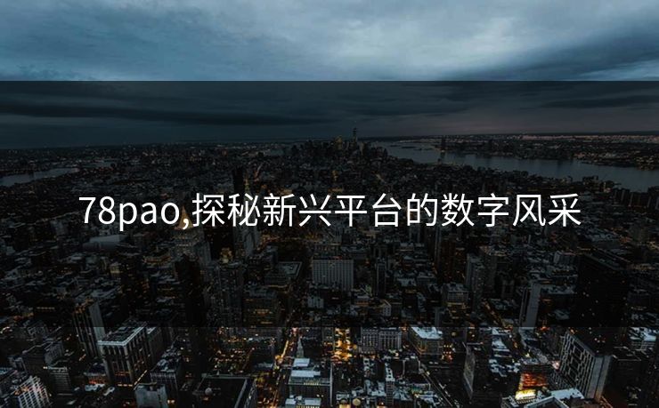 78pao,探秘新兴平台的数字风采