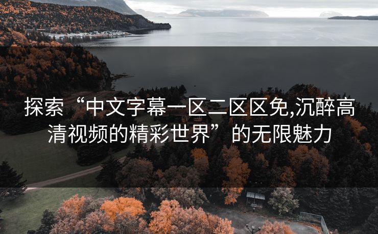 探索“中文字幕一区二区区免,沉醉高清视频的精彩世界”的无限魅力