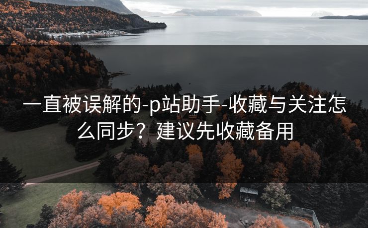 一直被误解的-p站助手-收藏与关注怎么同步?建议先收藏备用 一直被误解的-p站助手-收藏与关注怎么同步?建议先收藏备用